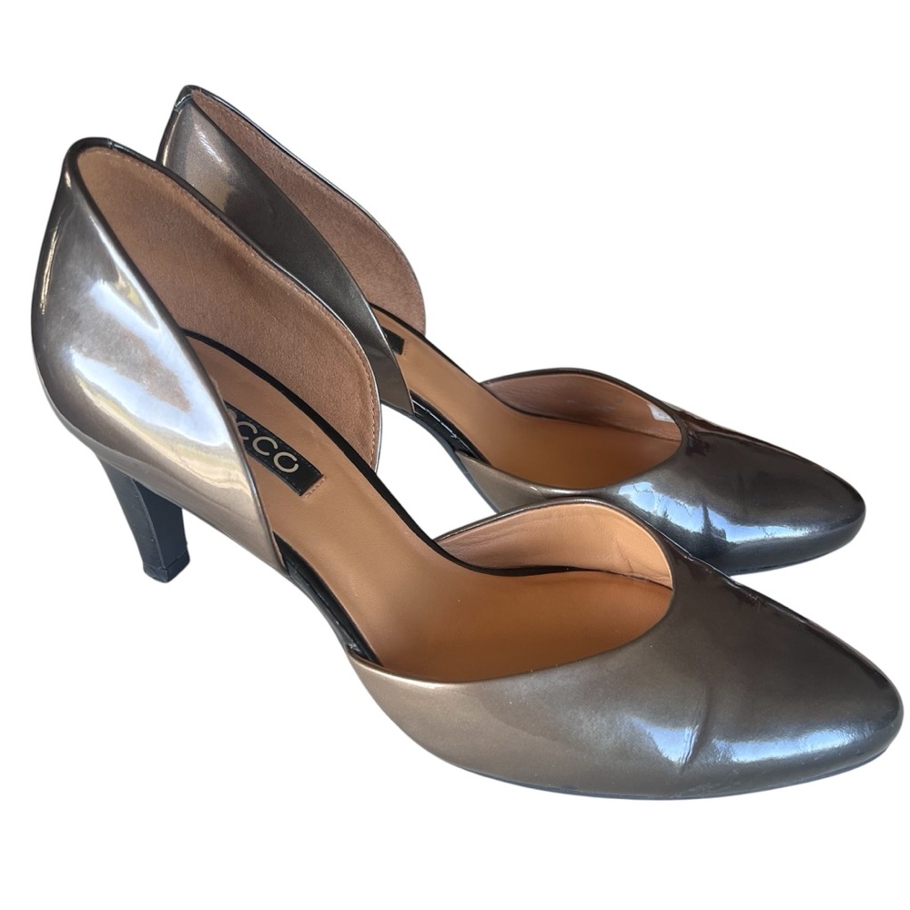 ECCO Women’s High Heel Pumps in Patent Leather – Closed-Toe, Slip-On, EU Size 36